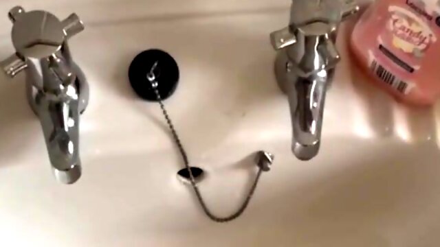 Young dude strokes his cock and pops (squealing)