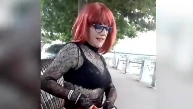 Sissy Crossdresser Mature, Lingerie Public