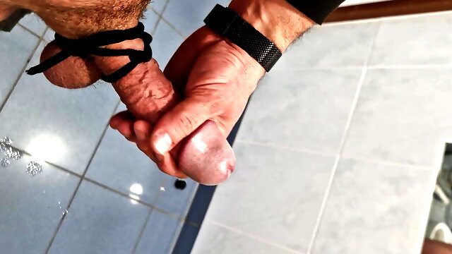 Gay Tied Handjob