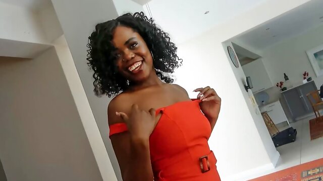 Natural Ebony MILF taking White Cock in Fake Hardcore Job Interview