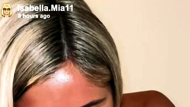 Buxom blonde working her lusty lips up and down a big cock