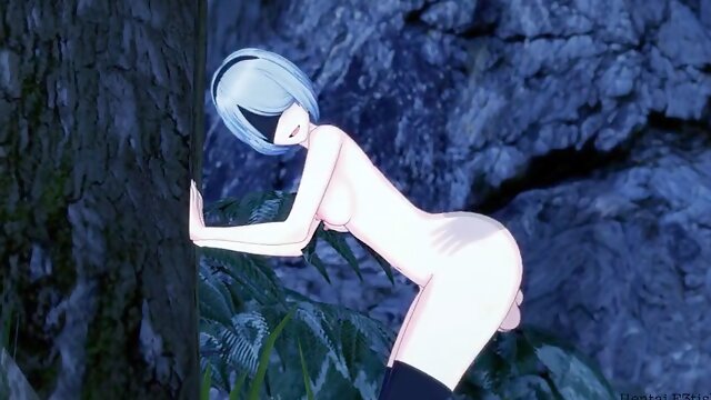 Nier Automata - Yorha 2B gets fucked in the woods