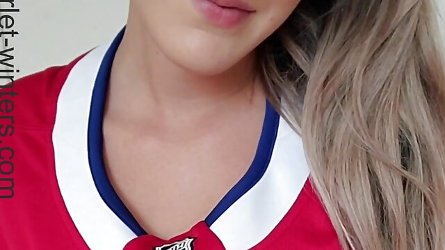 Hockey Girl Has Some Surprise For You To Get You Cum JOI 