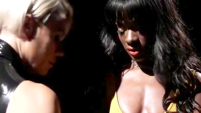 Ebony babe Ana foxx anal with strapon in fetish lesbian femdom action