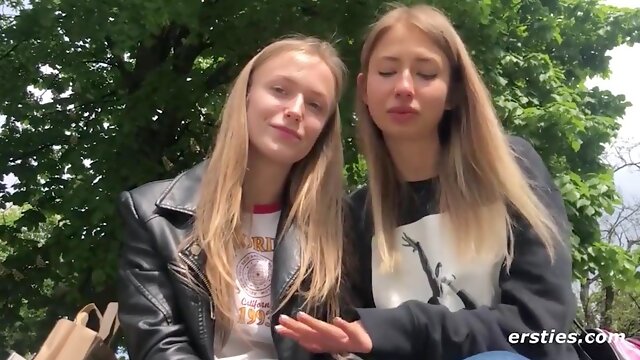 Steamy Lesbian Sex Compilation - Amateur lesbian sex with blonde chicks outdoors