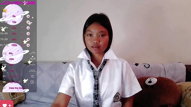 Asian School Uniform, Webcam Schoolgirl, Schoolgirl Shows Pussy, Thai Schoolgirl