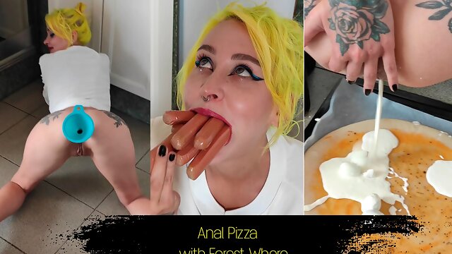 Anal Pizza with Forest Whore (prolapse, filty, dirty, enema, extreme)