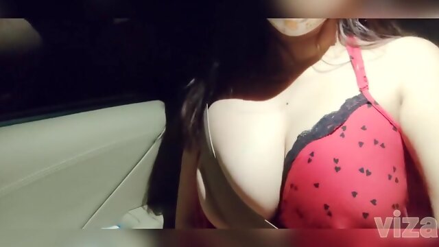 Masturbation In Public Taxi Female Horny With Beautiful Big Boobs Girl