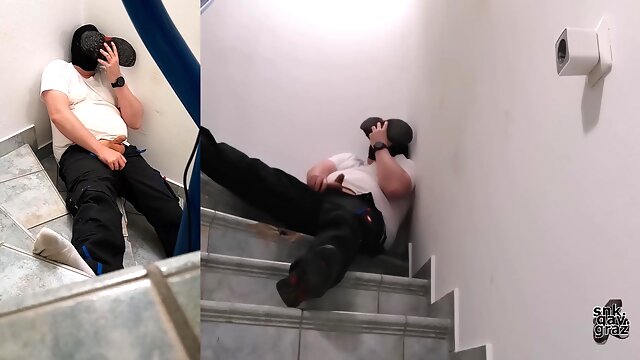 Technician Gets Weak - Sniff & Handjob - Full Video