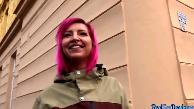 FAKHUB - Dyed hair beauty gets fucked in POV for 4 cash after casting