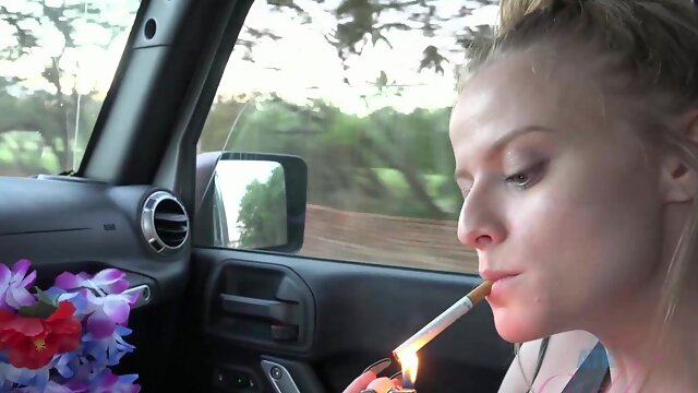 Paris White enjoys while getting fucked in the car - POV