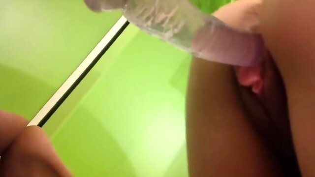 A Mirror And Toy And A Slut