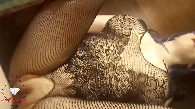 Wife In Bodystockings Gets Fucked On A Dining Table