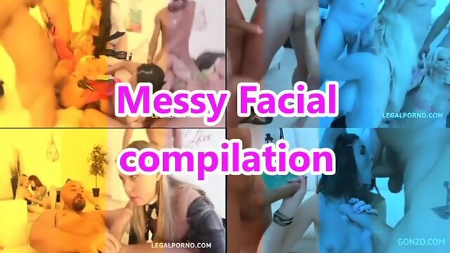 Barbie Sins, May Thai And Angel Smalls - Messy Facial Compilation Selvaggia