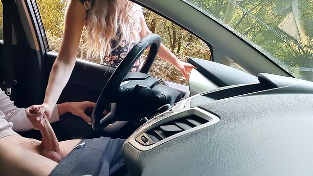 Public Dick Flash In Car. Gorgeous Stranger Girl Caught Me Jerking Off In Public And Helped Me. P. 1