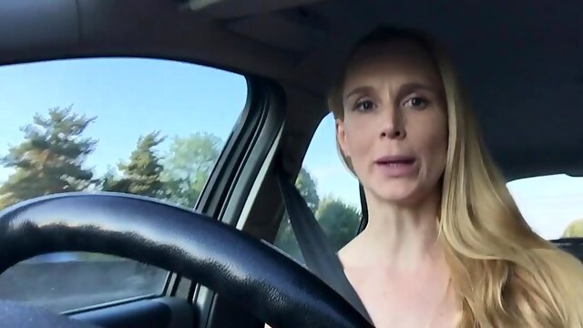 Picked up euro blonde outdoor fucked after public bj