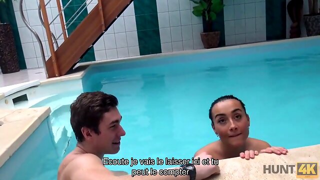 Aventuras sexuales in a private pool: POV reality with young Czech cutie