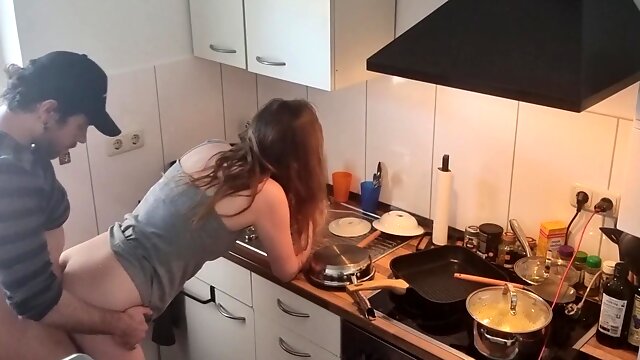 18yo Teen Stepsister Fucked In The Kitchen While The Family Is Not Home
