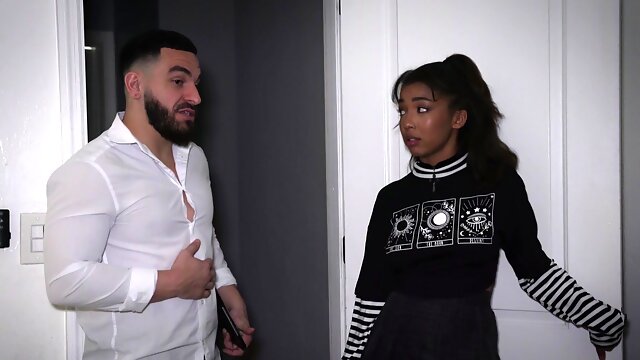 Hardcore fucking in the bedroom with hot ass ebony Malina Melendez