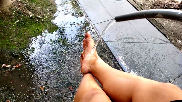 Wet Latina Feet In Public