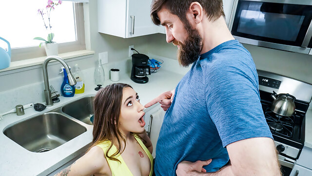 Sera Ryder is fucked by her stepbrother Chris Epic in the kitchen