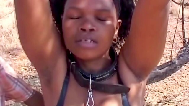 African Sex Slave, Black Punishment, Caught, Spanking, Train