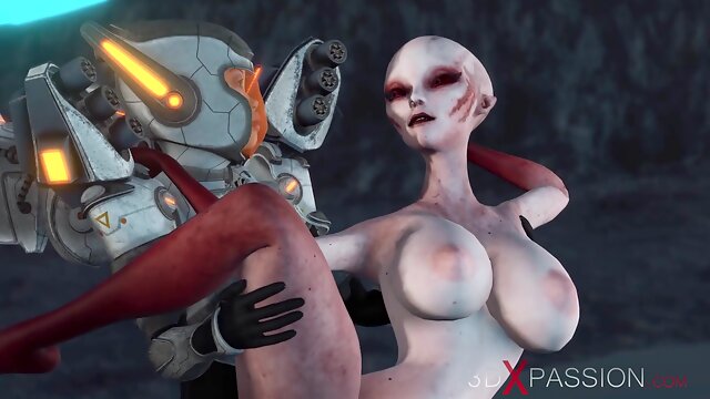 Female Alien Gets Fucked Hard By Sci-fi Explorer In Spacesuit On Exoplanet