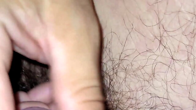 Masturbation of Hairy Cock
