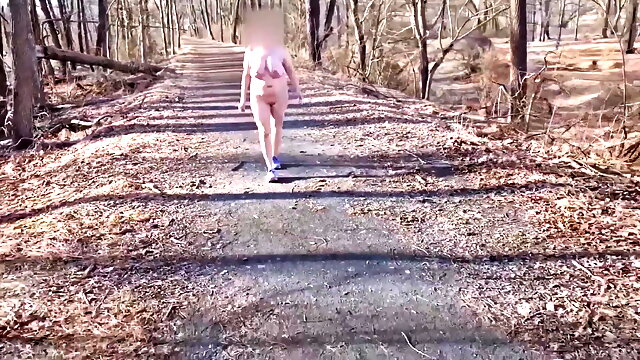Exhibitionist Wife, Naked Walking Outdoor, Nude Walking