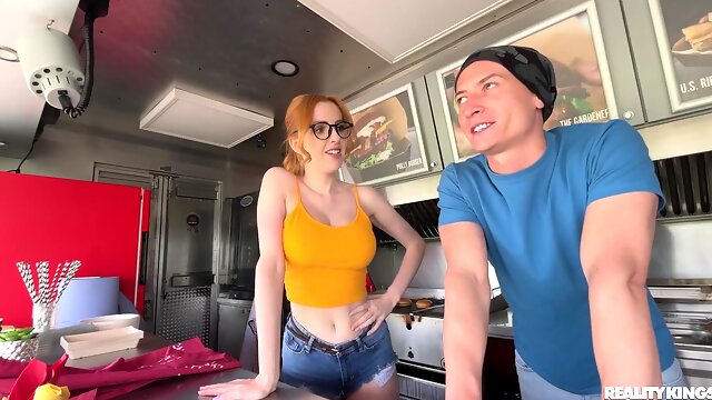 Redhead spinner Scarlett Jones amazing porn video