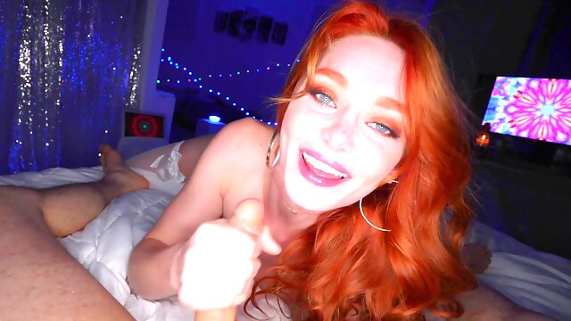 Redhead In White Stockings