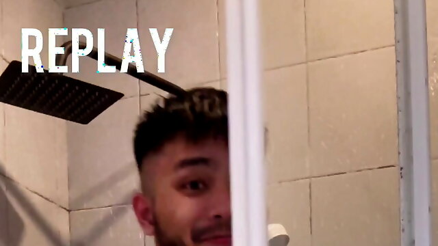 Asian boy showering, daily vlog