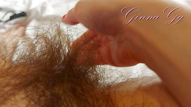 You 've never seen such a hairy lady , a skinny MILF loves to pose for her fans and show her hairy slits , hot mom GinnaGg 