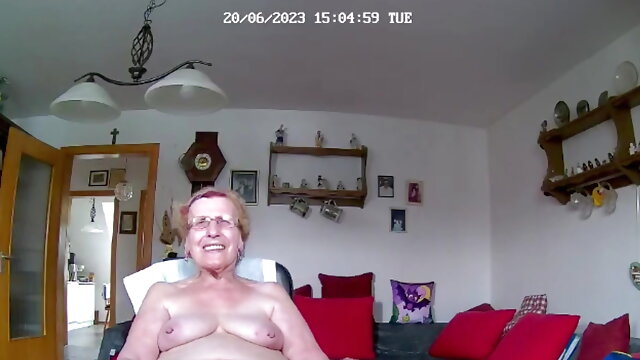 Voyeur Masturbation Granny, Versteckte Kamera Oma
