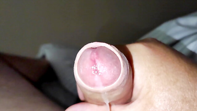 Close up slow motion cumshot 