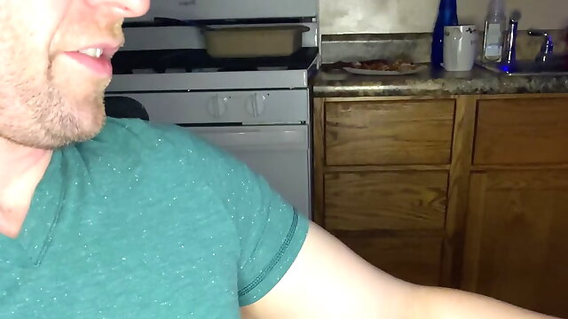 Cock Bate in Kitchen Gooned Out