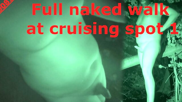 Nude walk and masturbation at public cruising-spot. Leaving clothes behind, pee and fapp on path. Tobi00815