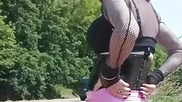 French sissy Sophie does the roadside whore