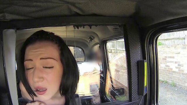 Harmony Reigns gets her mouth stuffed by a massive cock in a fake taxi ride