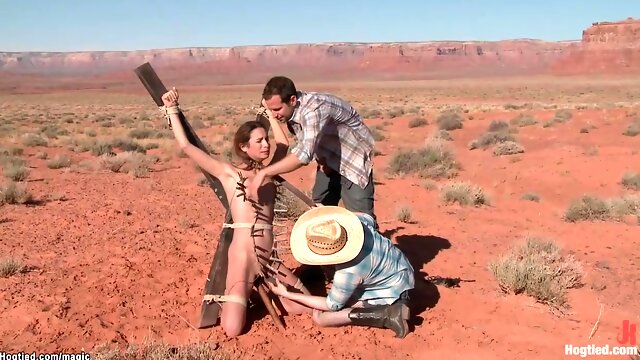 Hitchhiker Hogtied In The Desert