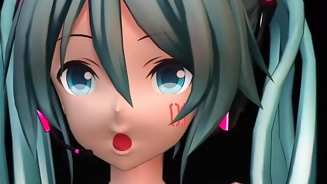 Hatsune Miku Dancing In Sexy Black Tight Clothes (3D HENTAI)