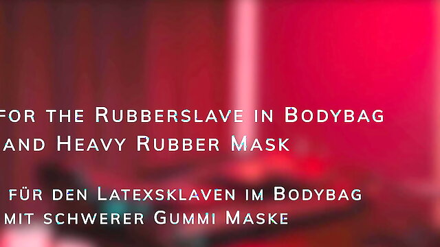 Bodybag, Rubber Femdom, Rubber Slave, Latex Mask