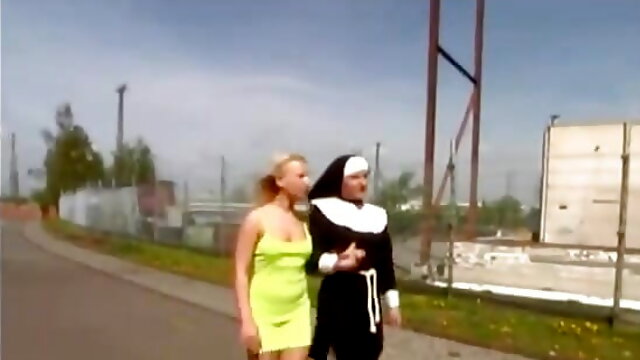 Handjob Shy Girl, Nun Lesbian