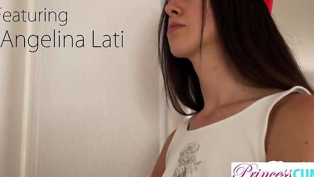 Angelina Lati wants her stepbrother and sucks his massive dick