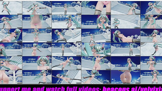 Cute Miku - Sexy Dance + Gradual Undressing (3D HENTAI)