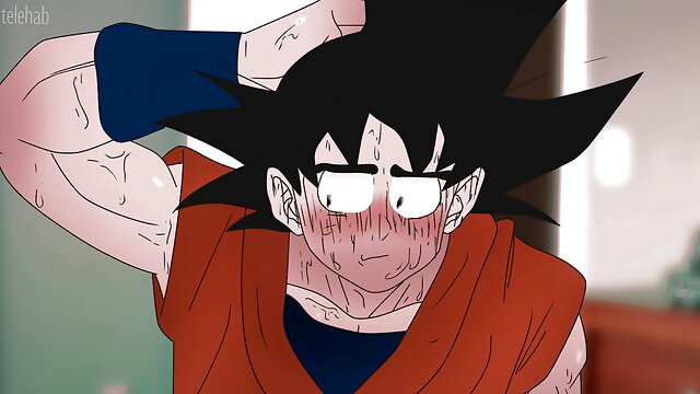 Bulma was tired after masturbation, but the break was interrupted by Goku ! Hentai dragon ball - anime cartoon 2d ( porn )