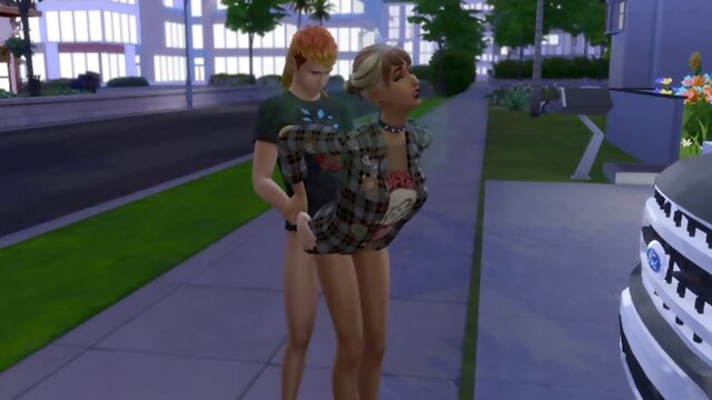 Les Sims 4 Lux Demarco fuck in front of the house