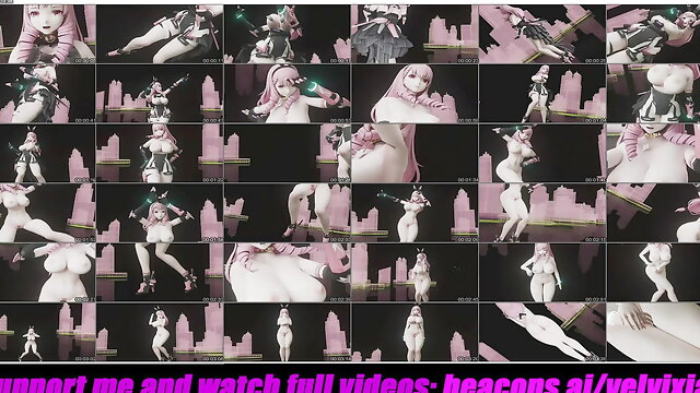 Thick Bunny Girl - Sexy Dancing + Gradual Undressing (3D HENTAI)