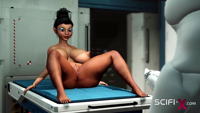 3D Porn Animation: Curvy Busty Phat-ass Ebony Gets Deepthroated And Anal-fucked By a Big-dick Robot