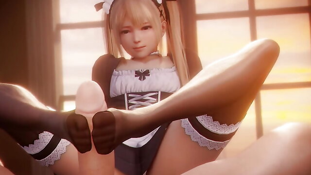Marie Rose Foot Job In Maid Outfit